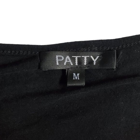 Patty black gray long sleeve top sz M - Picture 12 of 12